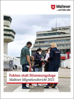 Das Cover zeigt die Betreuung Geflüchteter auf dem ehemaligen Flughafen-Gelände Berlin-Tegel