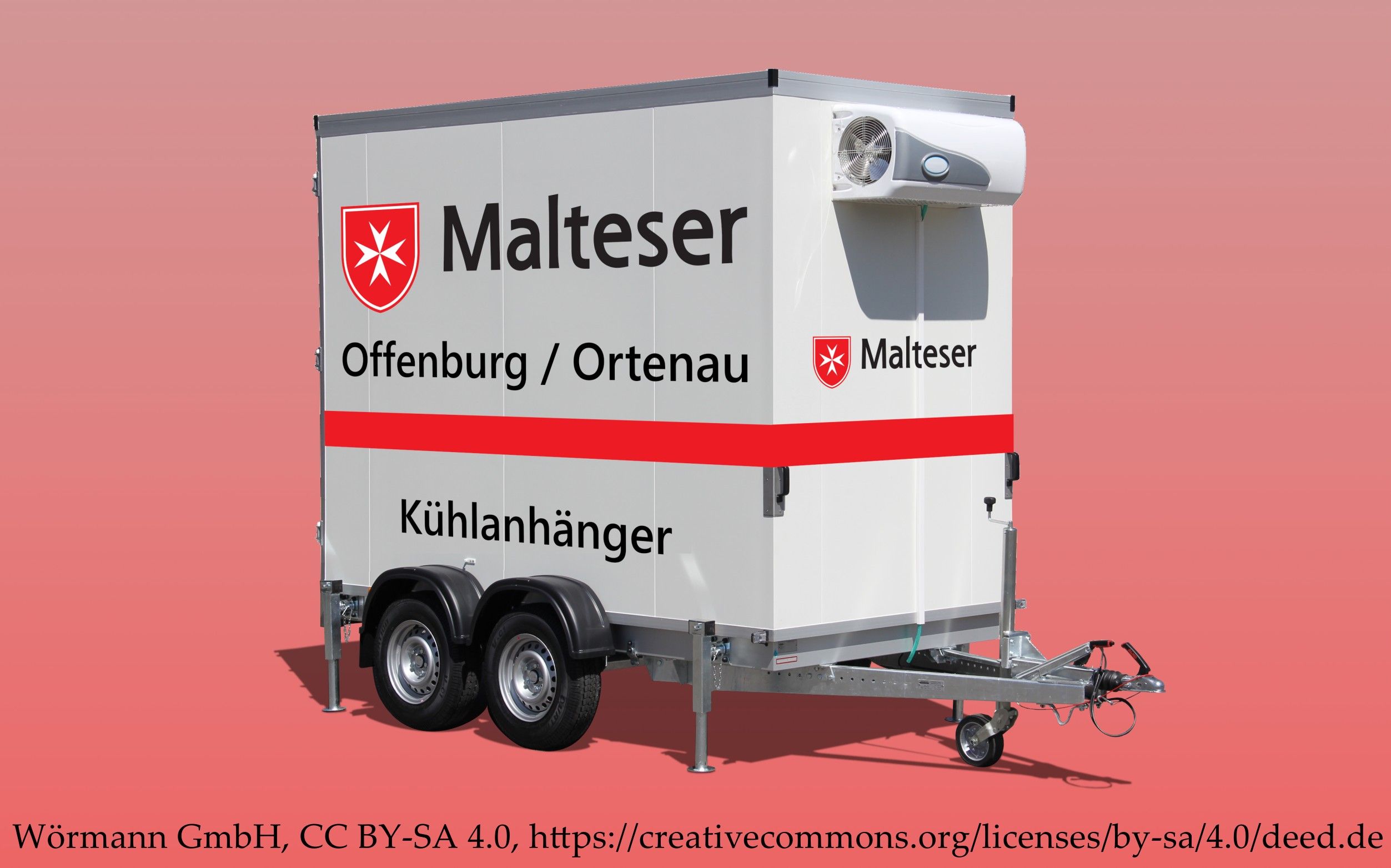 Entwurf Kühlanhänger mit Beklebung