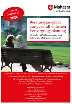 Beratungsangebot zur gesundheitlichen Versorgungsplanung des Malteser Hilfsdienst e.V. in Neuss