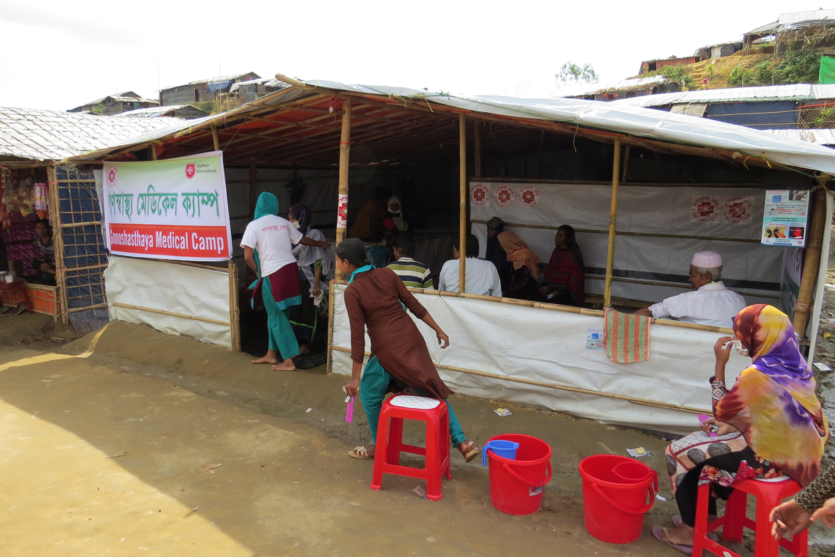 Gesundheitsstation im Flüchtlingslager Cox' Bazar