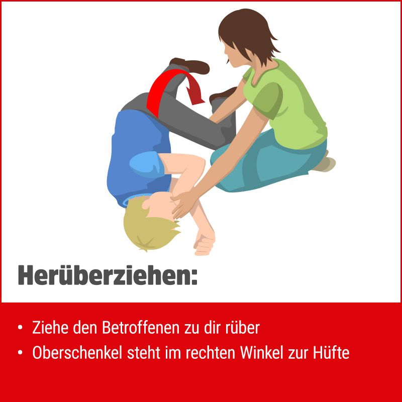 Stabile Seitenlage "Herüberziehen"