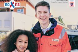 Foto © Hessischen Innenministerium: Offizielles Plakat zur Kampagne „Respekt für Einsatzkräfte“, rechts im Bild: Tim Kastenholz vom Malteser Hilfsdienst, das Gesicht der Kampagne für den Rettungsdienst.