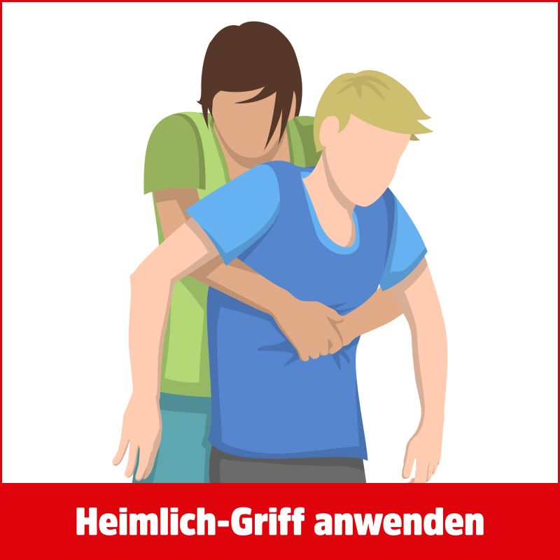 Person wendet Heimlichgriff an