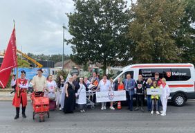 Die rund 20 Helferinnen und Helfer der Malteser Hümmling waren mit Begeisterung bei dem 800-jährigen Jubiläum in Esterwegen dabei. 