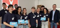 Die Gruppe der Werber freut sich auf ihre Aktivitäten für die Malteser in der Region Offenbach, Rüsselsheim und Darmstadt. Foto: Sabine Haller