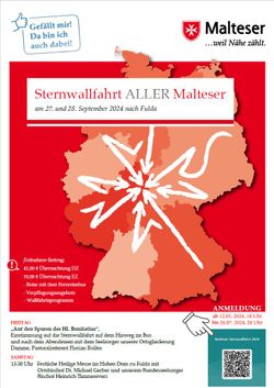 Plakat mit Informationen zur Sternwallfahrt Fulda