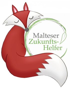 Logo mit Fuchs und Aufschrift "Malteser Zukunfts-Helfer"