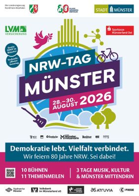 Das offizielle Plakat zum NRW-Tag 2026 in Münster