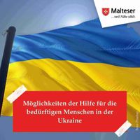 Ukrainische Fahne im Wind