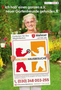 Plakatmotiv der Berliner Hausbesuche – Werbung für das kostenfreie Beratungsangebot zur Unterstützung im Alter.