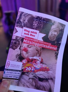 Gäste des KBD mit großer Freude beim Fastelovend-Gottesdienst in der Kirche St. Agnes