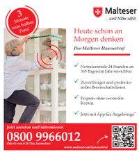 Infostand des Malteser Hilfsdienst e.V. am 6. Juni auf dem Neusser Münsterplatz Zwischen 12 und 14 Uhr Beratung zum Malteser Hausnotruf mit kleinen Präsenten auf dem Wochenmarkt