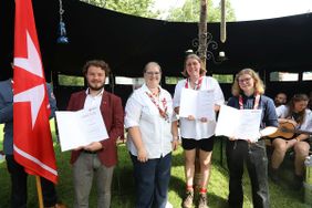 Geehrt und ernannt (v.l.): Jerald Birenfeld, Carina Frings, Johanna Linnemann und Ebba Götz. Foto: Ralf Klodt