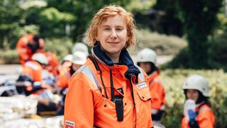 Porträt der Zugführerin der Sanitätseinheit der Malteser in Göppingen