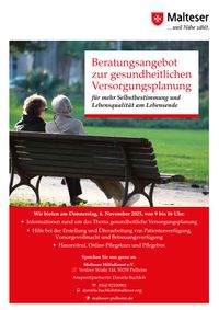 Neues Beratungsangebot zur gesundheitlichen Versorgungsplanung des Malteser Hilfsdienst e.V. in Pulheim