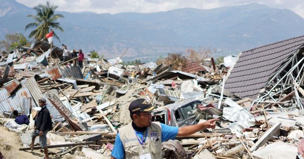 Auswirkungen eines Tsunamis in Indonesien