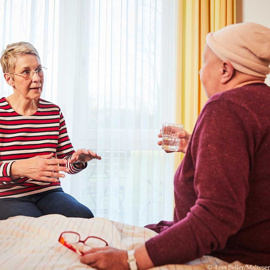 Gast und Ehrenamtliche des Malteser Hospizdienst