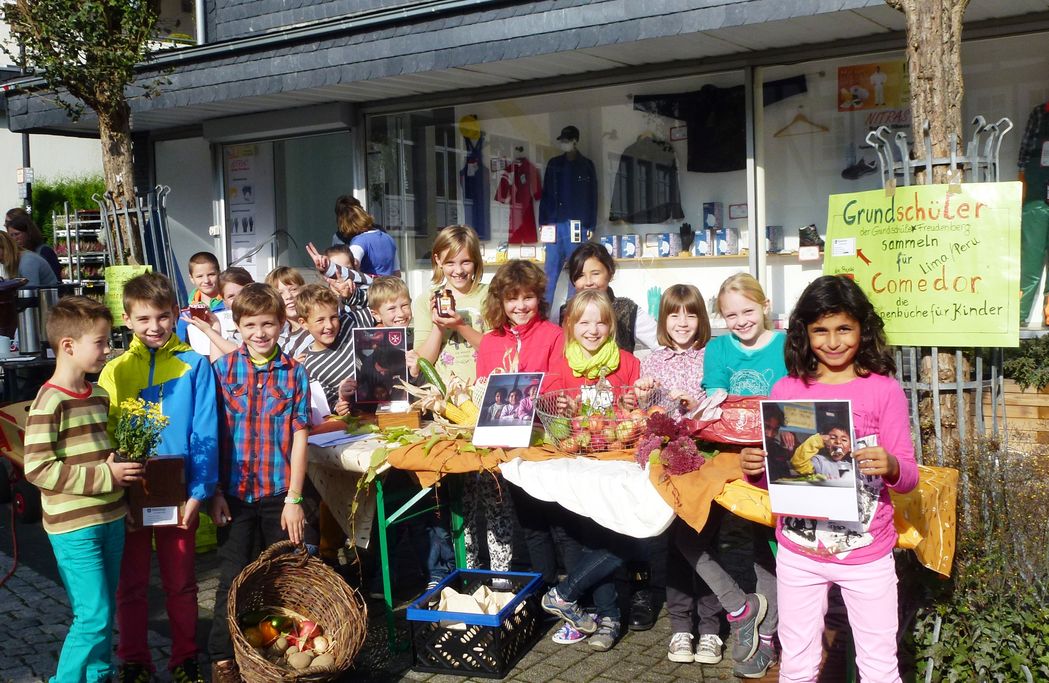 Spendenaktion in einer Schule