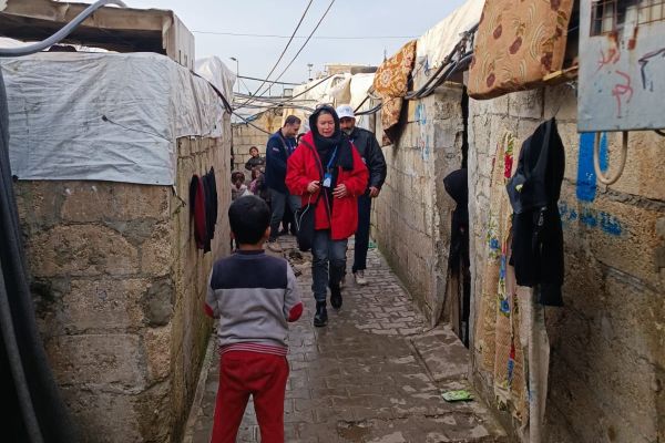 Flüchtlingscamp nahe der Klinik in Bab al Salam