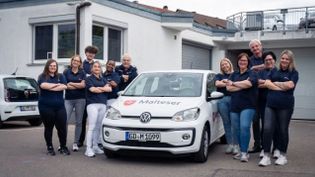 Das Team aus der Ambulanten Pflege der Malteser in Aalen.