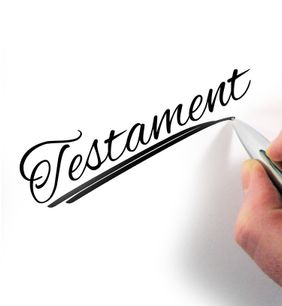 Handgeschriebenes Wort Testament