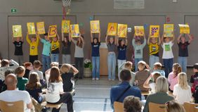 Kinder beim Kennenlernnachmittag 2025 am LFG