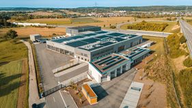 Das Gelände der neuen Rettungswache Magstadt von oben