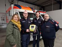 Thorsten Hess, Malteser Beauftragter in Gütersloh, bedankt sich im Namen der Malteser bei der Bürgerstiftung. 