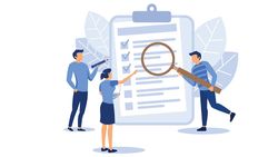 Klemm-Mappe mit einem Umfragebogen