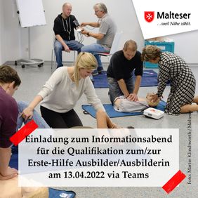 Informationsabend für die Qualifikation zum/zur Erste-Hilfe Ausbilder/Ausbilderin