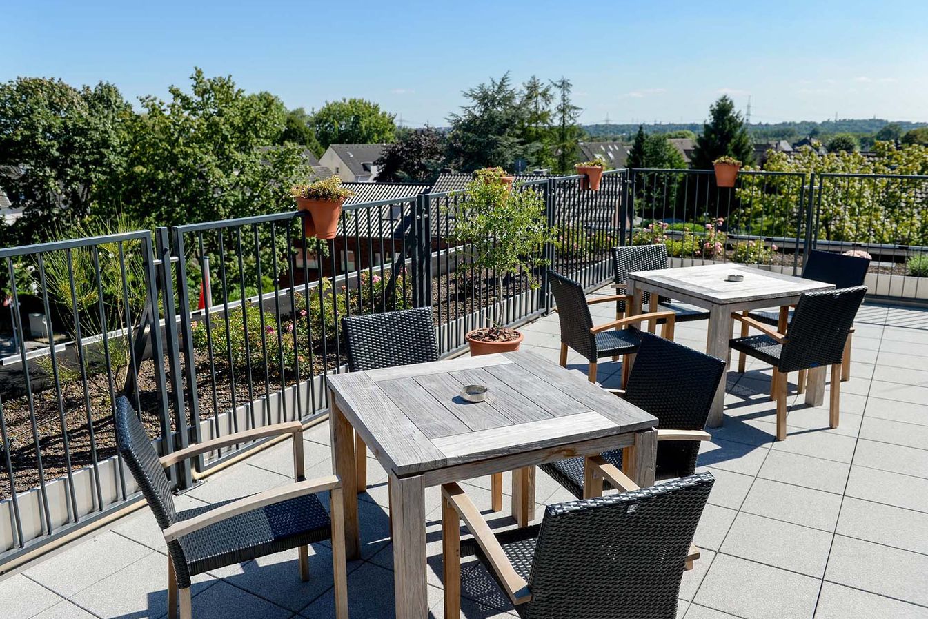 die Dachterrasse im Malteserstift St. Suitbert in Bottrop