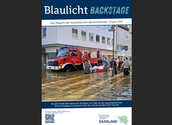 Screenshot vom Titelbild des neuen Magazins Blaulicht Backstage