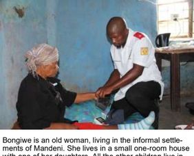 Home care worker visits Bongiwe in her home; newsletter no. 38, 2019
