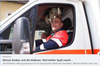 Screenshot mit Werner Kloiber im Rettungswagen