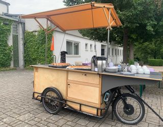 Das mobile Fahrradcafe im Einsatz