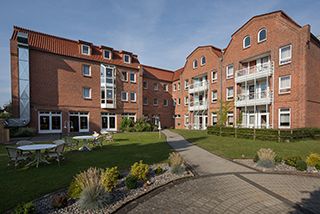 die Außenansicht des Malteserstift Haus St. Birgitta in Lübeck