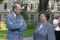 Maria Grund im Gespräch mit Johannes Freiherr Heereman