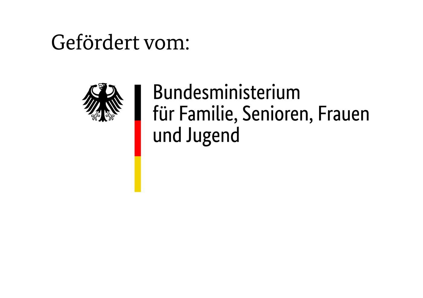 Logo des Bundesministerium für Familie, Senioren, Frauen und Jugend