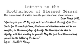Parents’ letter, March 1999.