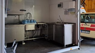 Mobile Spülküche