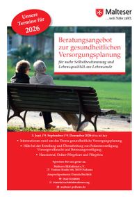 Beratungsangebot zur gesundheitlichen Versorgungsplanung des Malteser Hilfsdienst e.V. in Pulheim