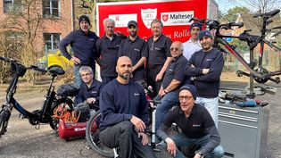 Das Team der Fahrradwerkstatt "Die Pedalritter".