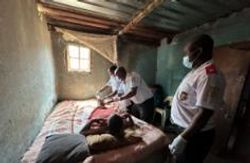 Home care team visiting a patient at home