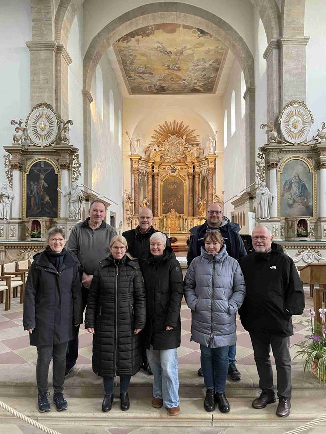 Führungskräfte der Malteser in der Diözese Hildesheim in der Benediktinerkloster Huysburg bei Halberstadt