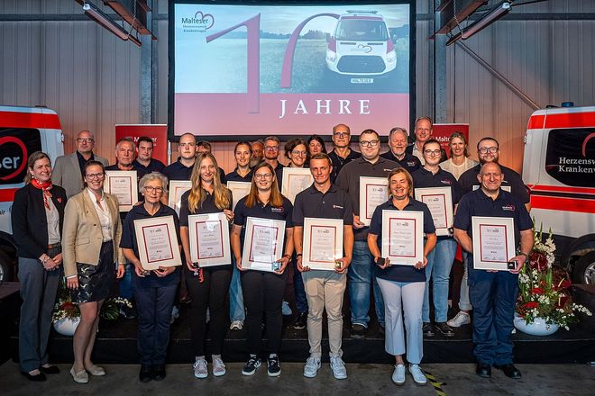 Die ausgezeichneten Malteser Herzenswunsch-Erfüller gemeinsam mit der Malteser-Diözesanleitung.