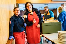 Unsere "Chefköche" Günter und Elke hatten ne Menge Spaß.