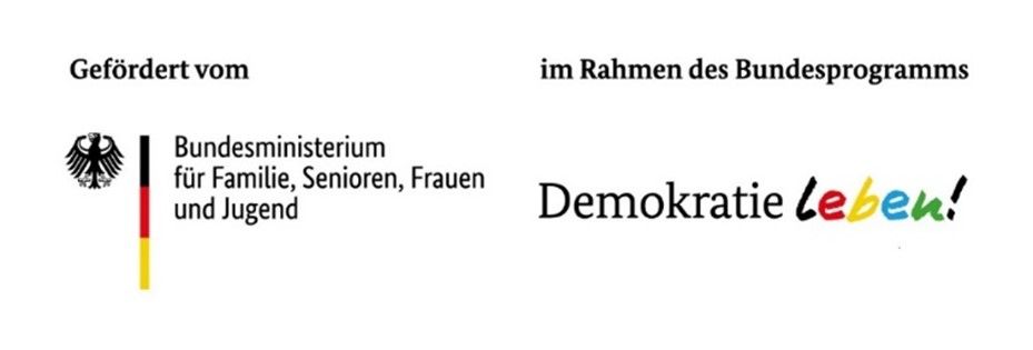 Logo "Bundesministerium für Familie, Senioren, Frauen und Jugend" und "Demokratie leben!"