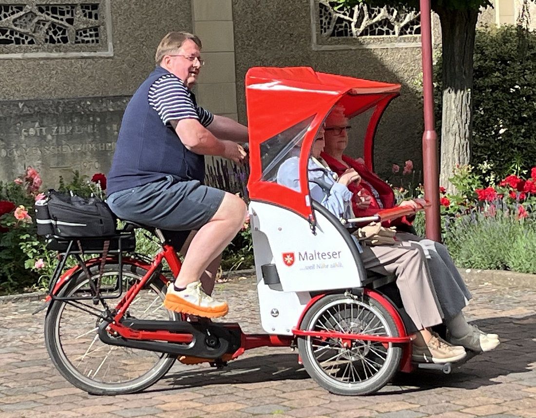 Probefahrt beim Gemeindefest in Seelze