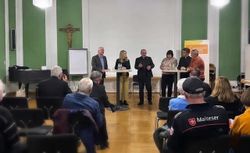 Teilnehmer am Akademieabend zur Lage in der Ukraine - Partnerschaft des Caritasverbandes