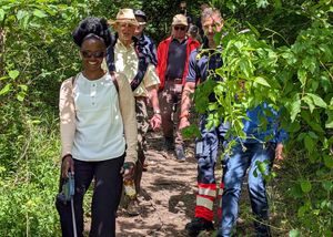 Eine Wandergruppe